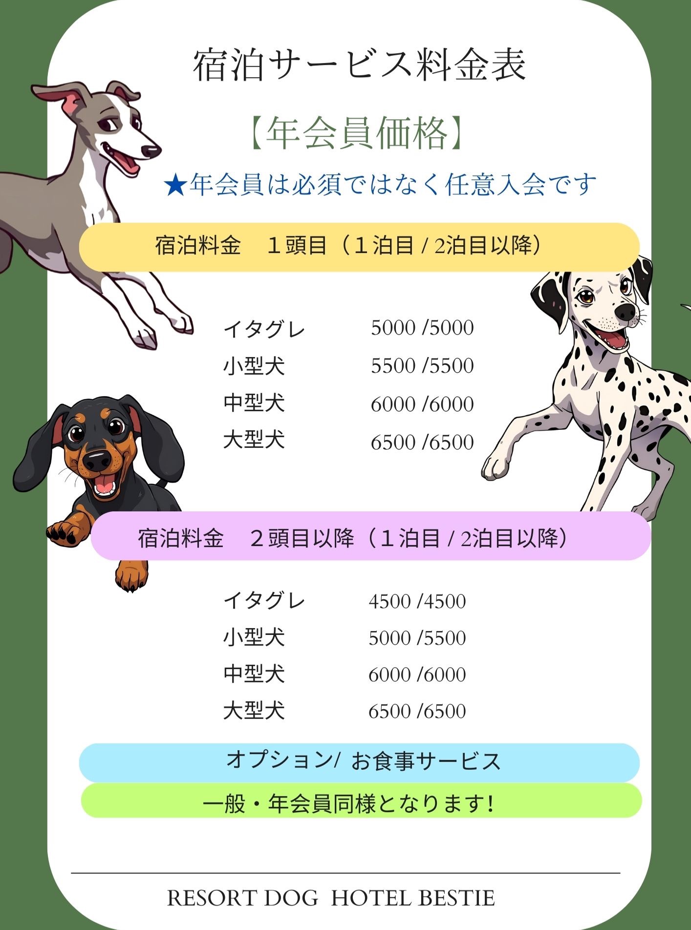料金表（2/4）